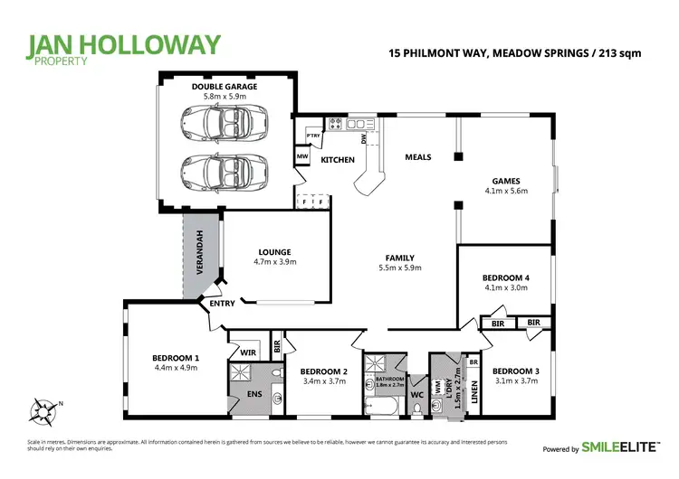 Floorplan of Homely house listing, 15 Philmont Way, Meadow Springs WA 6210