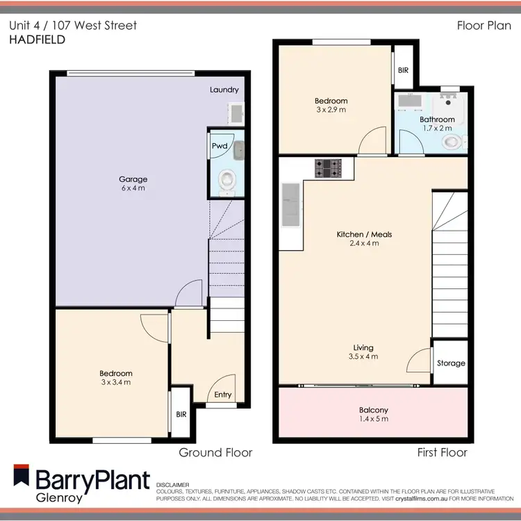 Floorplan of Homely townhouse listing, 4/107 West Street, Hadfield VIC 3046