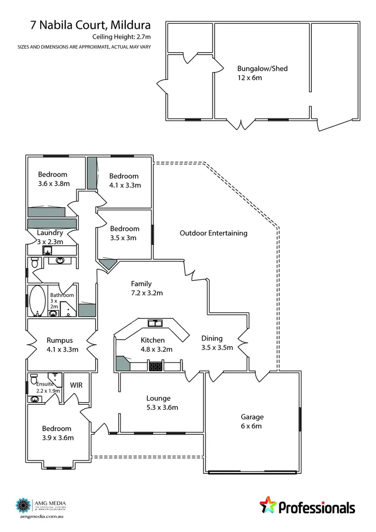 Floorplan of Homely house listing, 7 Nabila Court, Mildura VIC 3500