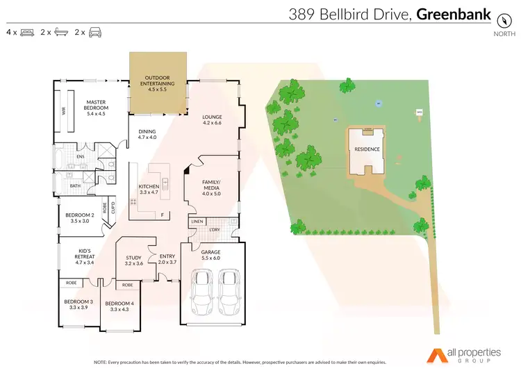 Floorplan of Homely rural property listing, 389-391 Bellbird Drive, Greenbank QLD 4124