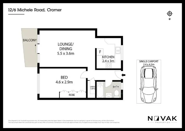 Floorplan of Homely apartment listing, 12/6 Michele Road, Cromer NSW 2099