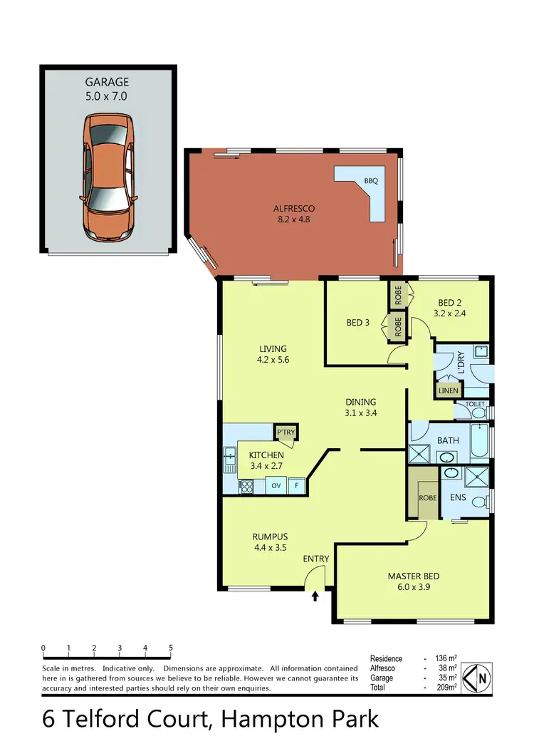 Floorplan of Homely house listing, 6 Telford Court, Hampton Park VIC 3976