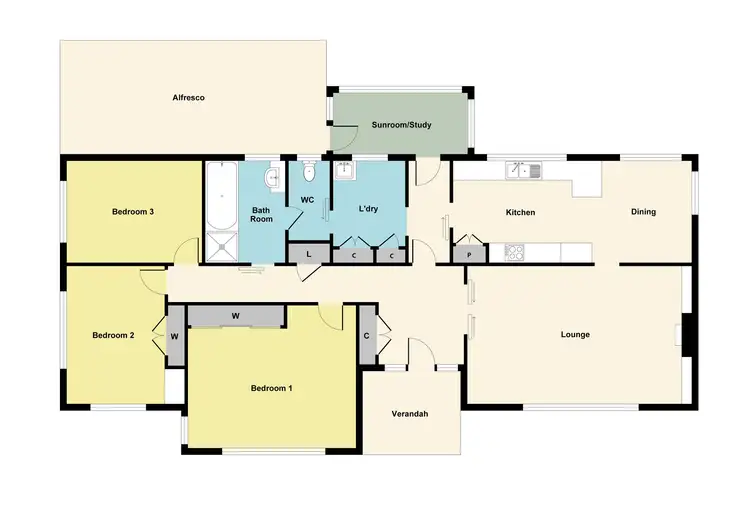 Floorplan of Homely house listing, 10 Lambert Street, Wendouree VIC 3355