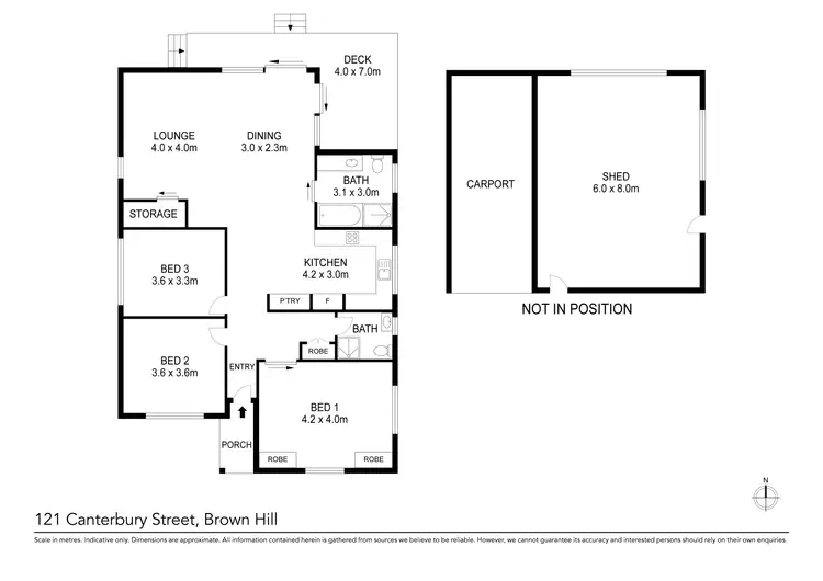 Floorplan of Homely house listing, 121 Canterbury Street, Brown Hill VIC 3350