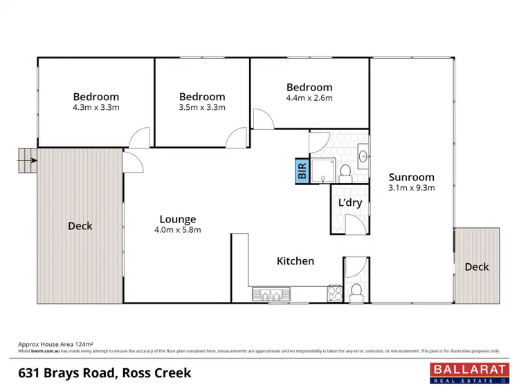 Floorplan of Homely house listing, 631 Brays Road, Ross Creek VIC 3351