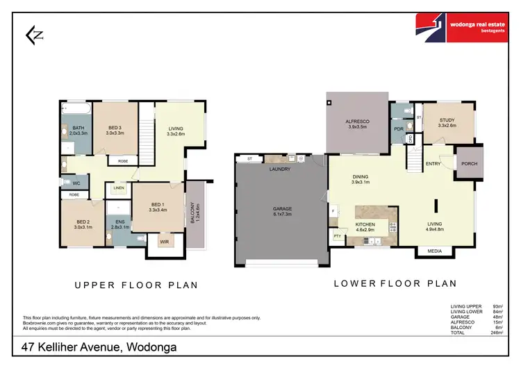 Floorplan of Homely house listing, 47 Kelliher Avenue, Wodonga VIC 3690