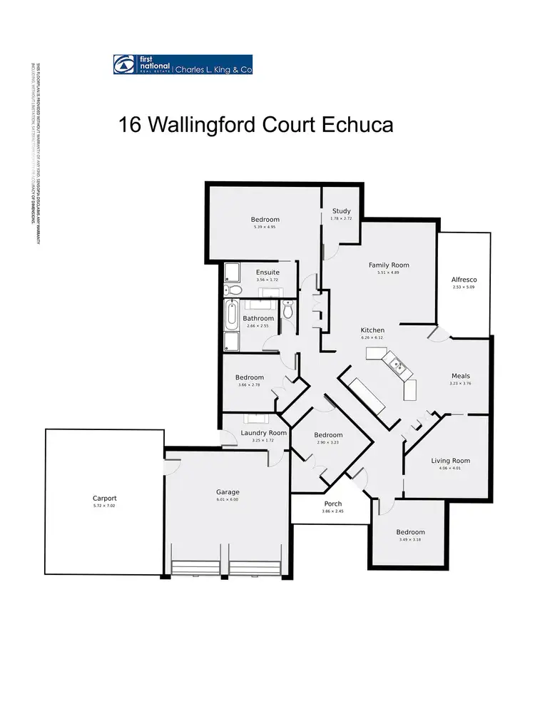 Floorplan of Homely house listing, 16 Wallingford Court, Echuca VIC 3564