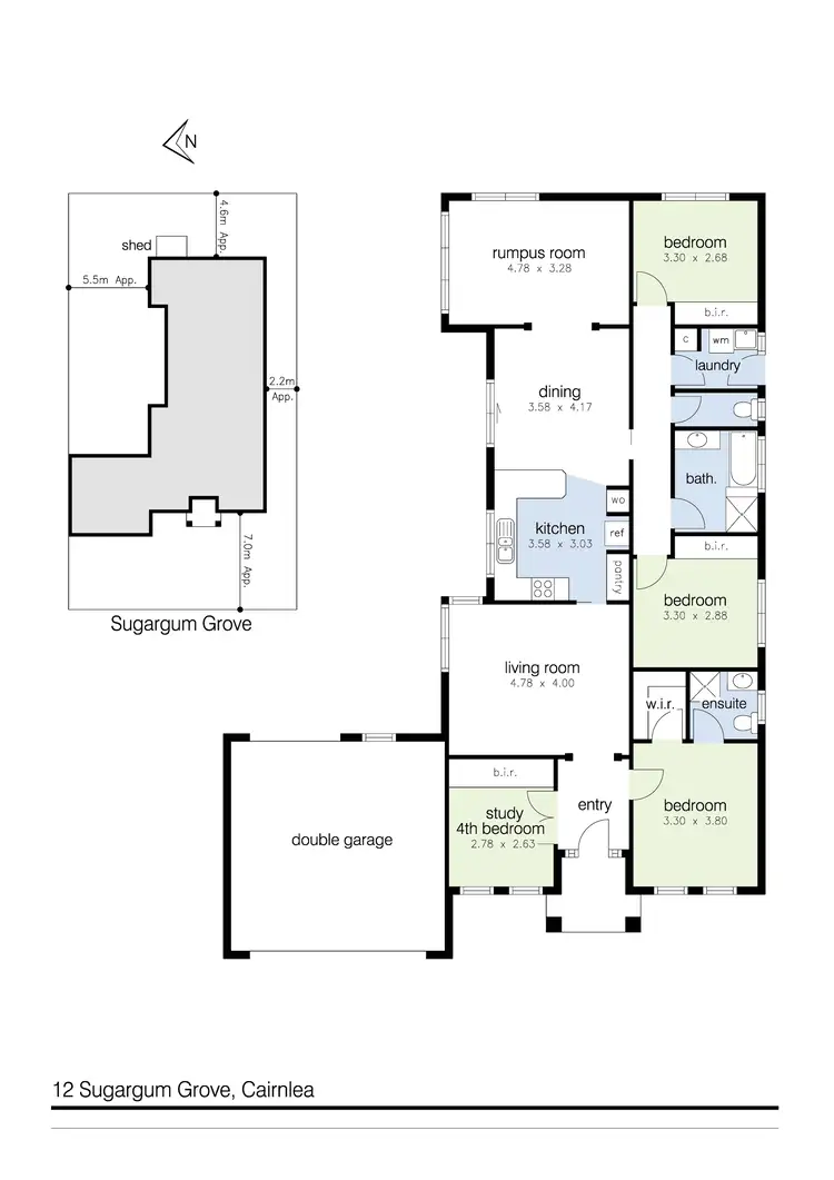 Floorplan of Homely house listing, 12 Sugargum Grove, Cairnlea VIC 3023