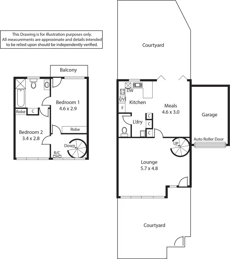 Floorplan of Homely townhouse listing, 5/24-26 Coke Street, Norwood SA 5067