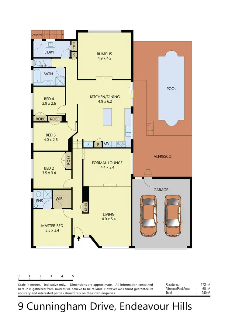 Floorplan of Homely house listing, 9 Cunningham Drive, Endeavour Hills VIC 3802