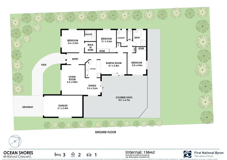 Floorplan of Homely house listing, 44 Banool Circuit, Ocean Shores NSW 2483