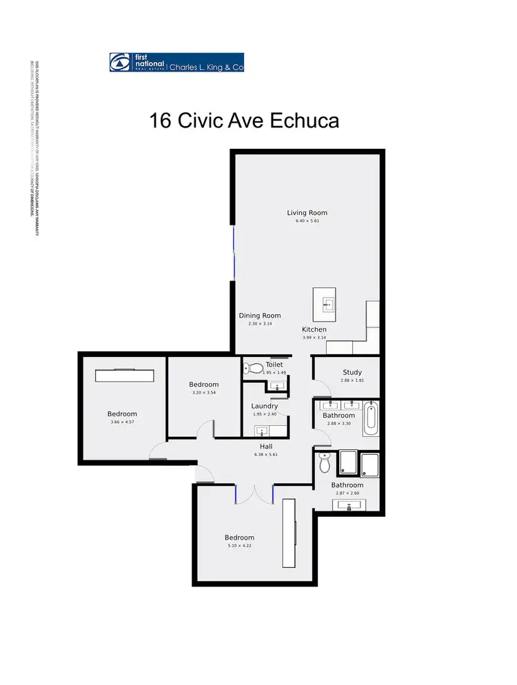 Floorplan of Homely house listing, 16 Civic Avenue, Echuca VIC 3564