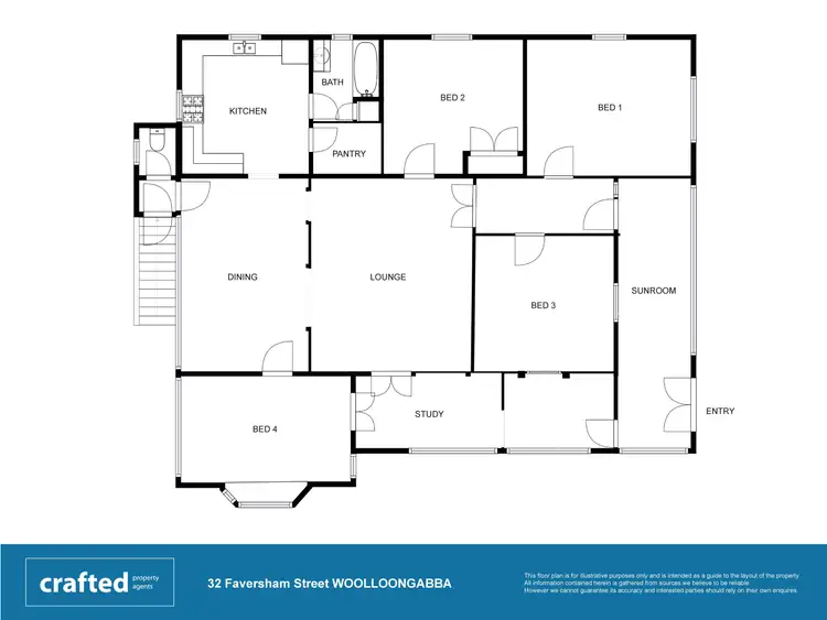 Floorplan of Homely house listing, 32 Faversham Street, Woolloongabba QLD 4102