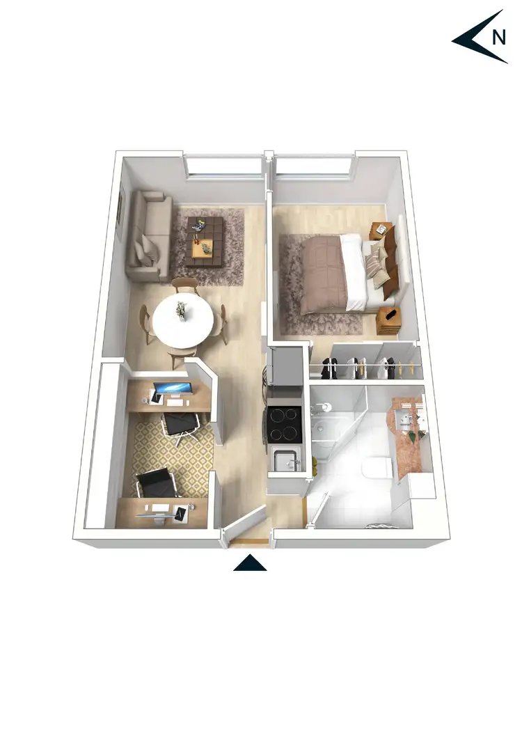 Floorplan of Homely apartment listing, 351/800 Swanston Street, Carlton VIC 3053