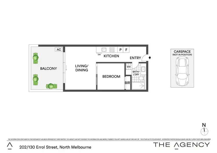 Floorplan of Homely apartment listing, 202/130 Errol Street, North Melbourne VIC 3051