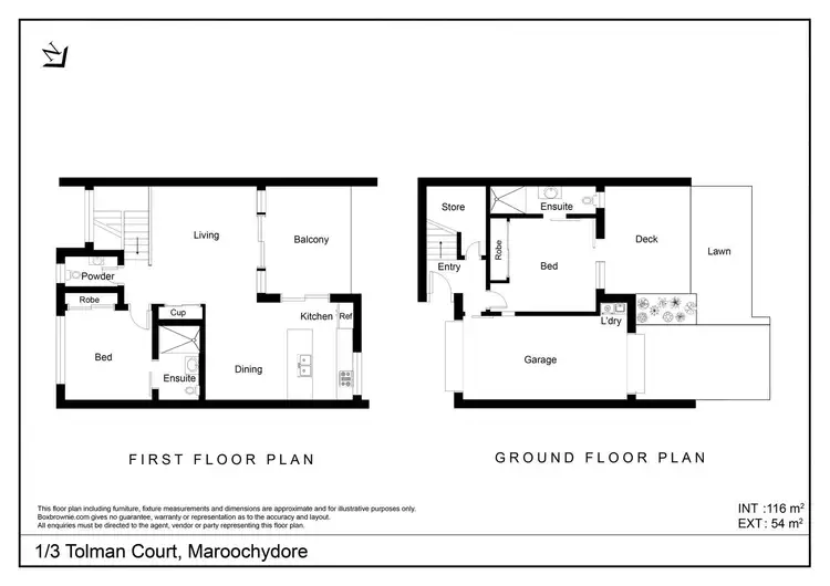 Floorplan of Homely townhouse listing, unit 1/1-3 Tolman Court, Maroochydore QLD 4558