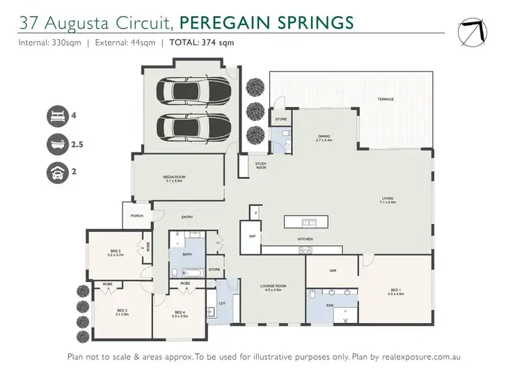 Floorplan of Homely house listing, 37 Augusta Circuit, Peregian Springs QLD 4573
