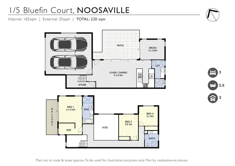 Floorplan of Homely semi-detached listing, 1/5 Bluefin Court, Noosaville QLD 4566