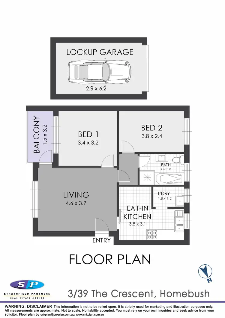 Floorplan of Homely unit listing, 3/39 The Crescent, Homebush NSW 2140