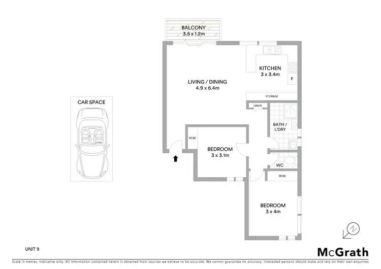 Floorplan of Homely unit listing, 9/28 Buchan Street, Mollymook NSW 2539