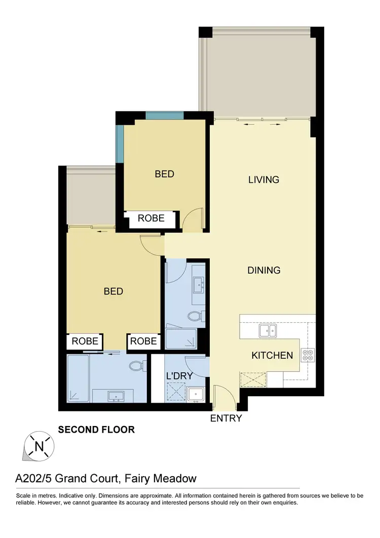 Floorplan of Homely apartment listing, A202/5 Grand Court, Fairy Meadow NSW 2519