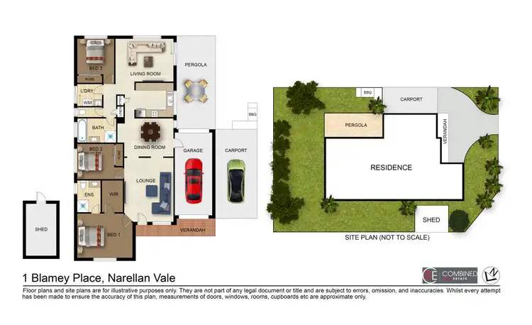 Floorplan of Homely house listing, 1 Blamey Place, Narellan Vale NSW 2567
