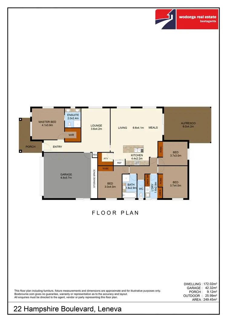 Floorplan of Homely house listing, 22 Hampshire Boulevard, Leneva VIC 3691