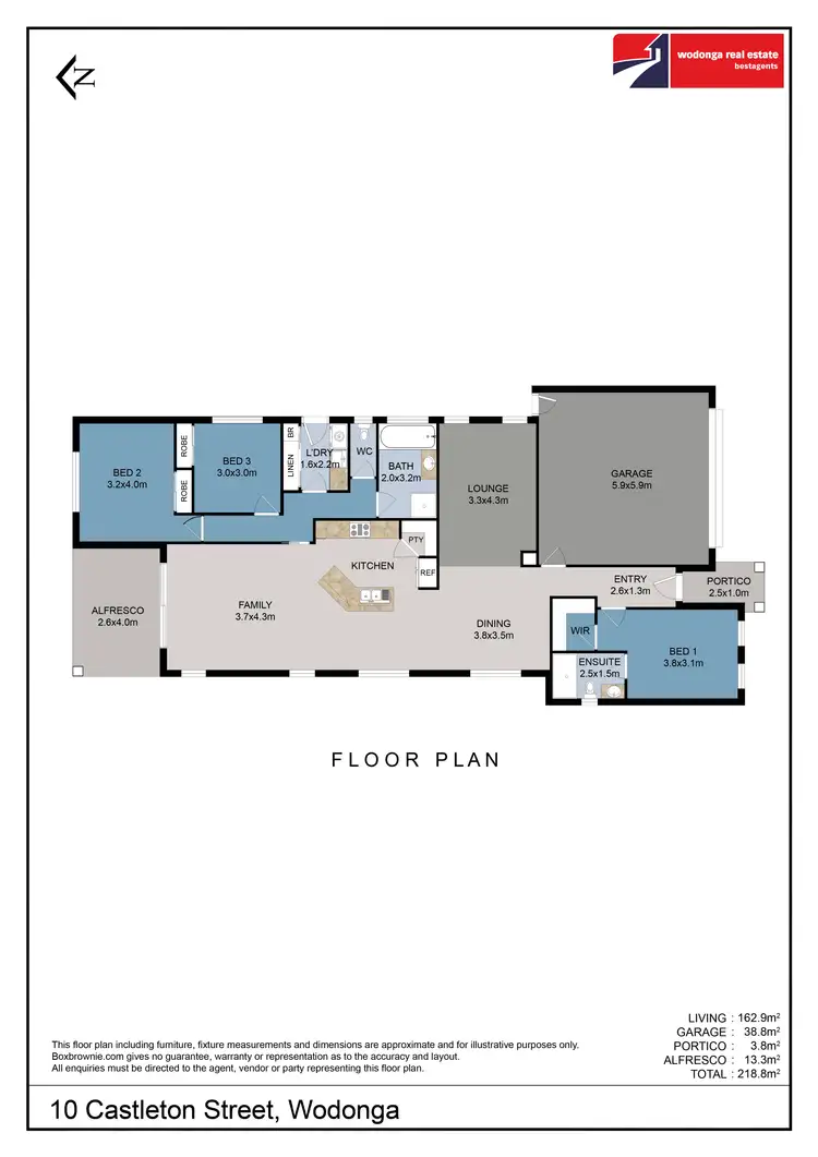 Floorplan of Homely house listing, 10 Castleton Street, Wodonga VIC 3690