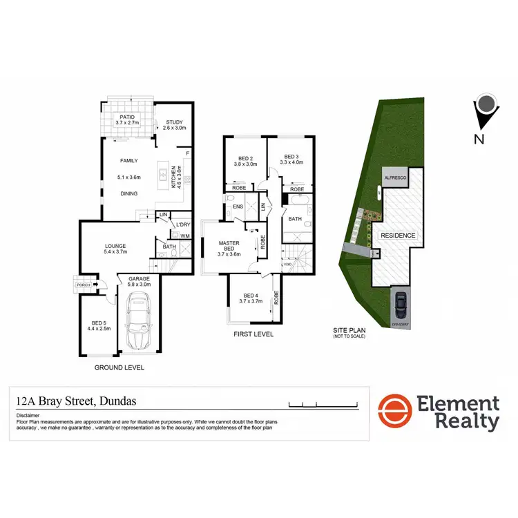 Floorplan of Homely semi-detached listing, 12A Bray Street, Dundas NSW 2117