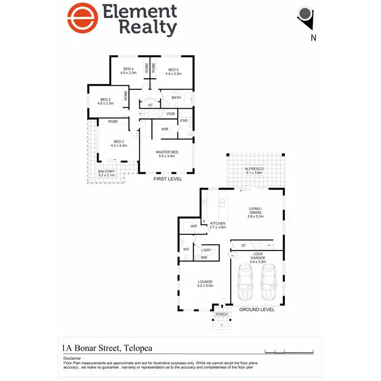 Floorplan of Homely house listing, 1A Bonar Street, Telopea NSW 2117