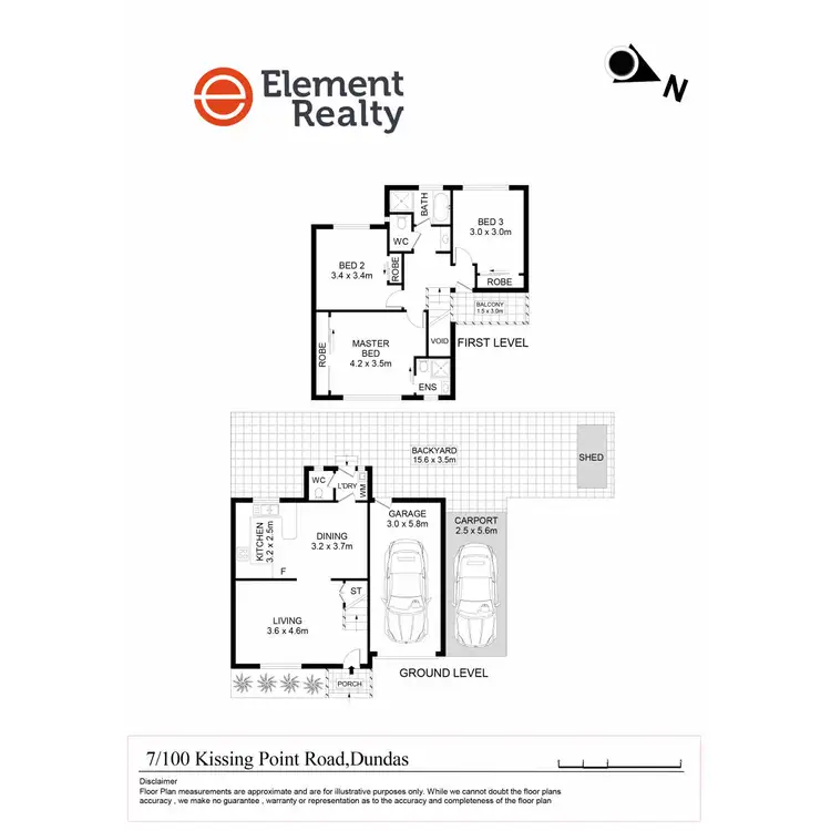 Floorplan of Homely townhouse listing, 7/100 Kissing Point Road, Dundas NSW 2117