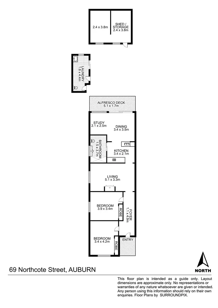 Floorplan of Homely house listing, 69 Northcote Street, Auburn NSW 2144