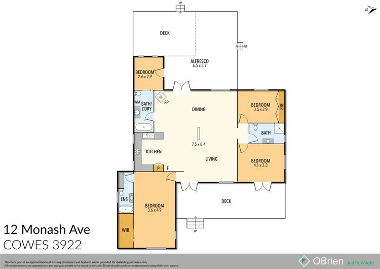 Floorplan of Homely house listing, 12 Monash Avenue, Cowes VIC 3922