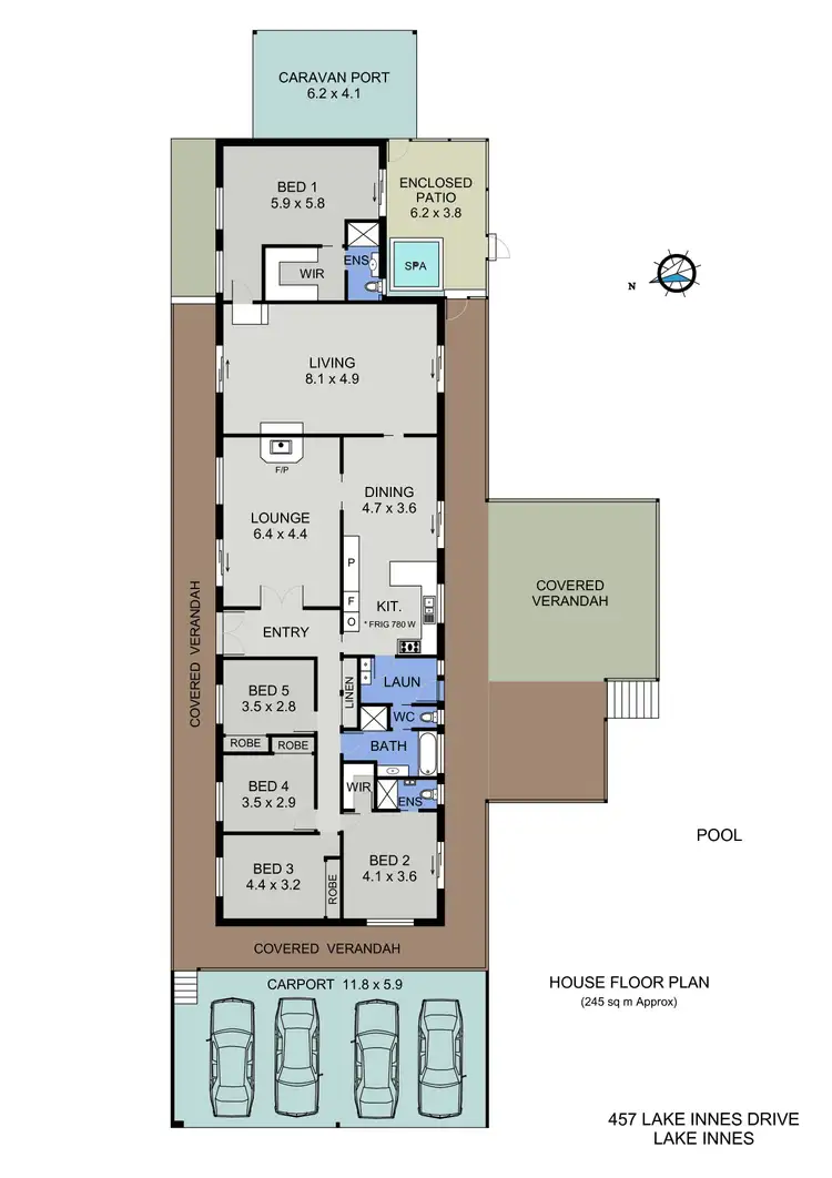 Floorplan of Homely house listing, 457 Lake Innes Drive, Lake Innes NSW 2446