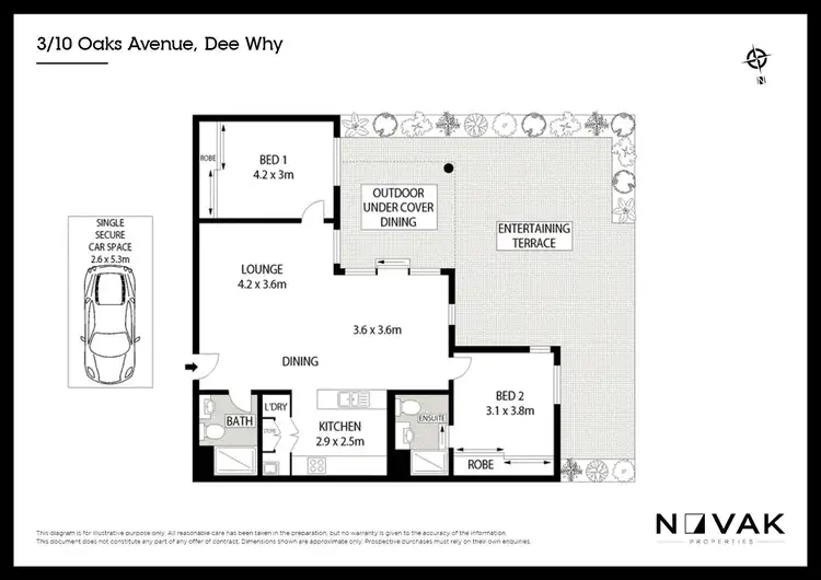 Floorplan of Homely apartment listing, 3/10 Oaks Avenue, Dee Why NSW 2099