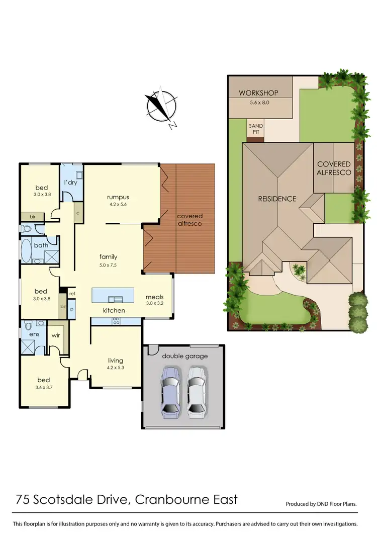 Floorplan of Homely house listing, 75 Scotsdale Drive, Cranbourne East VIC 3977