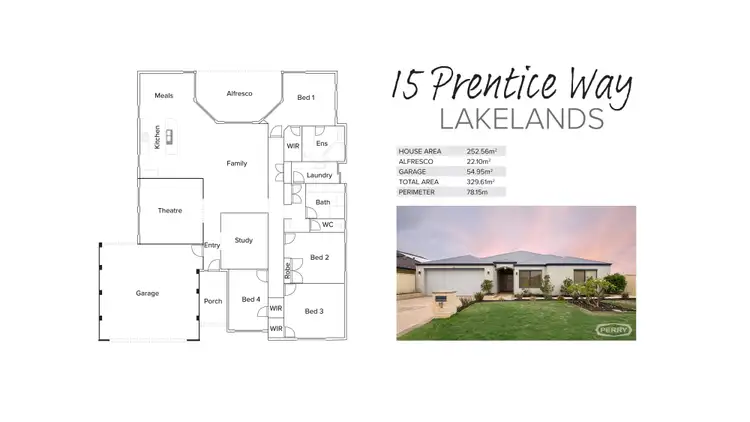 Floorplan of Homely house listing, 15 Prentice Way, Lakelands WA 6180