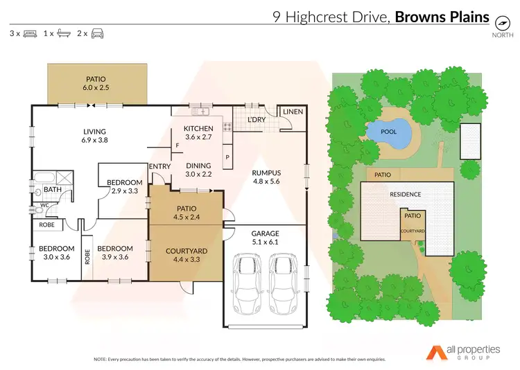 Floorplan of Homely house listing, 9 Highcrest Drive, Browns Plains QLD 4118