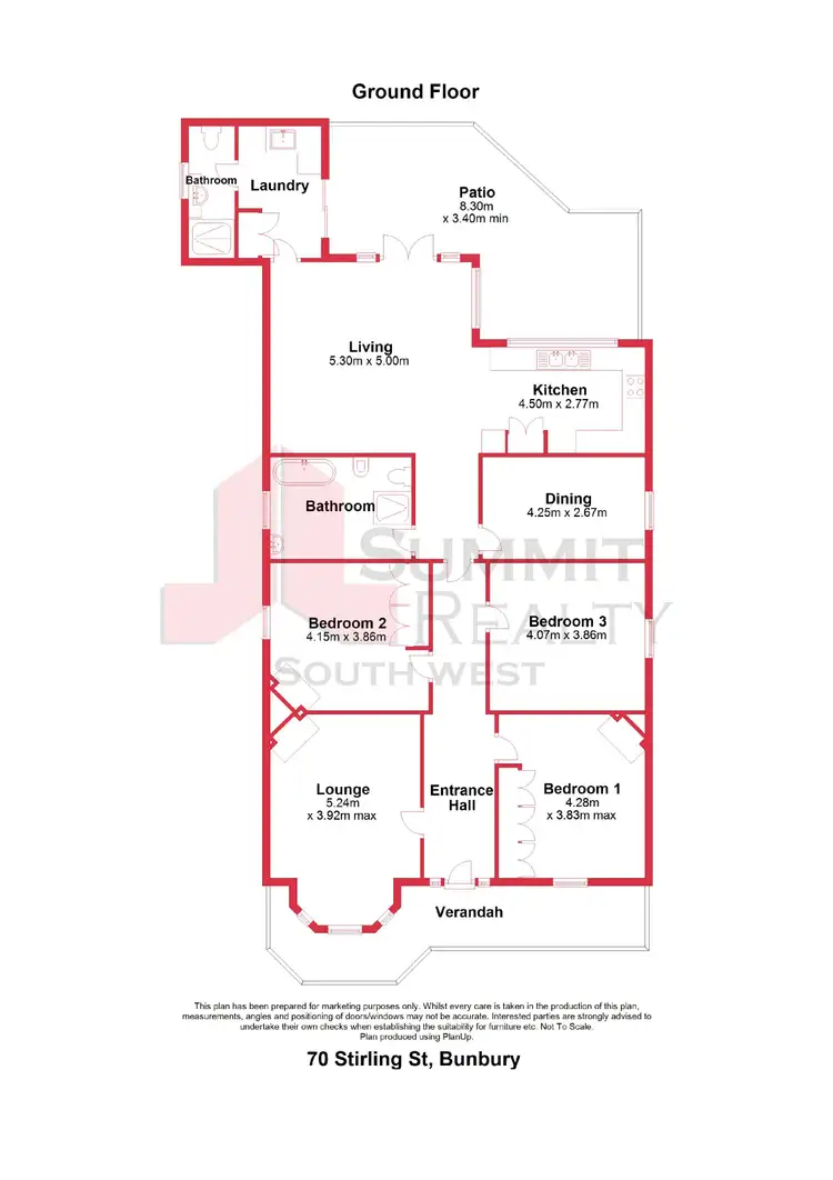 Floorplan of Homely house listing, 70 Stirling Street, Bunbury WA 6230