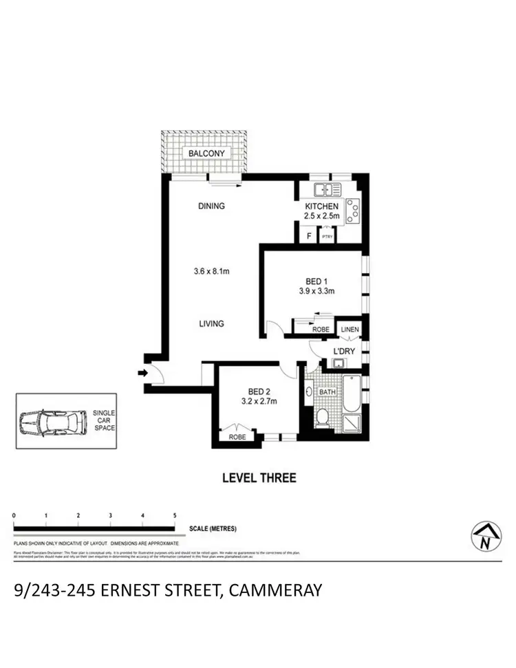 Floorplan of Homely apartment listing, 9/243-245 Ernest Street, Cammeray NSW 2062