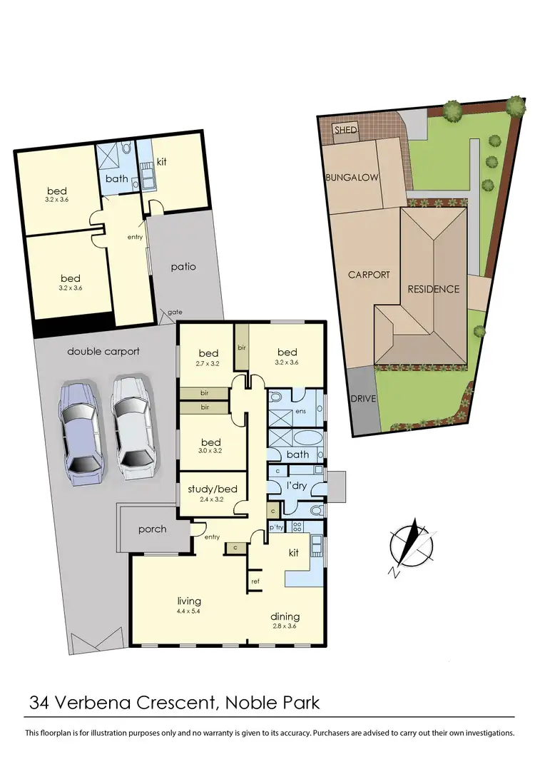 Floorplan of Homely house listing, 34 Verbena Crescent, Noble Park VIC 3174