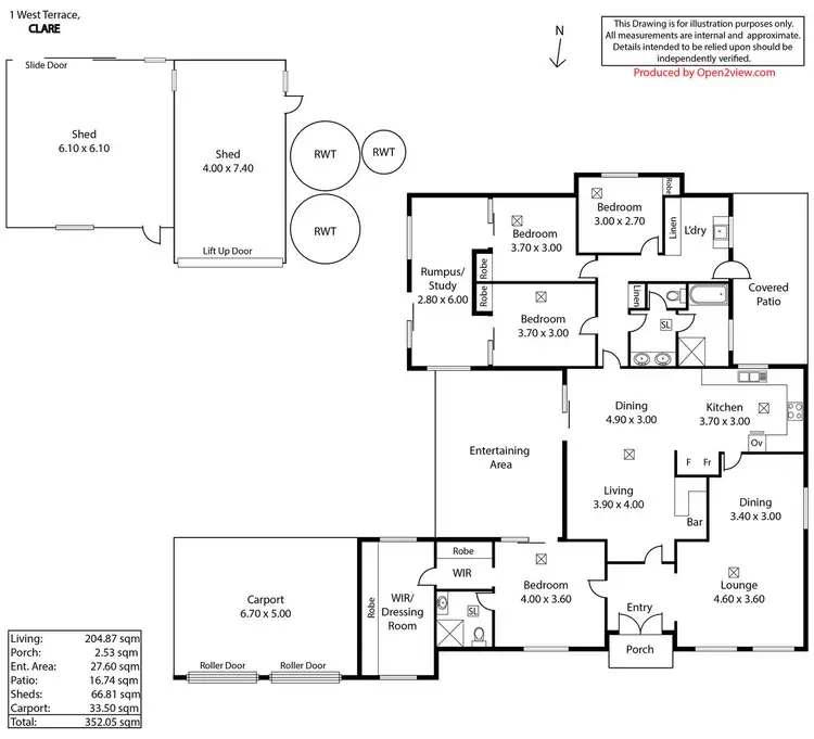 Floorplan of Homely house listing, 1 West Terrace, Clare SA 5453