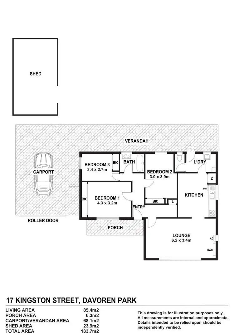 Floorplan of Homely house listing, 17 Kingston Street, Davoren Park SA 5113