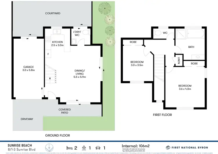 Floorplan of Homely townhouse listing, 8/1-3 Sunrise Boulevard, Byron Bay NSW 2481