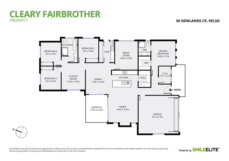 Floorplan of Homely house listing, 56 Newlands Crescent, Kelso NSW 2795