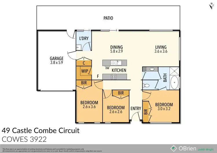 Floorplan of Homely house listing, 49 Castlecombe Circuit, Cowes VIC 3922