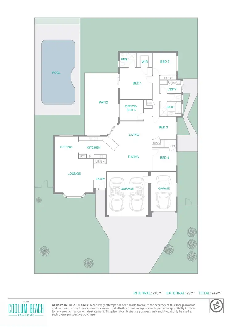 Floorplan of Homely house listing, 3 Edith Place, Coolum Beach QLD 4573