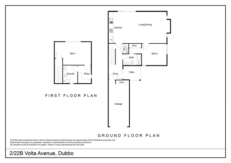 Floorplan of Homely semi-detached listing, 2/22B Volta Avenue, Dubbo NSW 2830