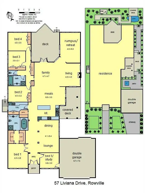 Floorplan of Homely house listing, 57 Liviana Drive, Rowville VIC 3178