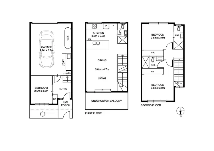 Floorplan of Homely townhouse listing, 56 Smith Street, Kensington VIC 3031